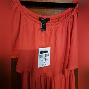NWT Forever 21 off shoulder maxi sundress